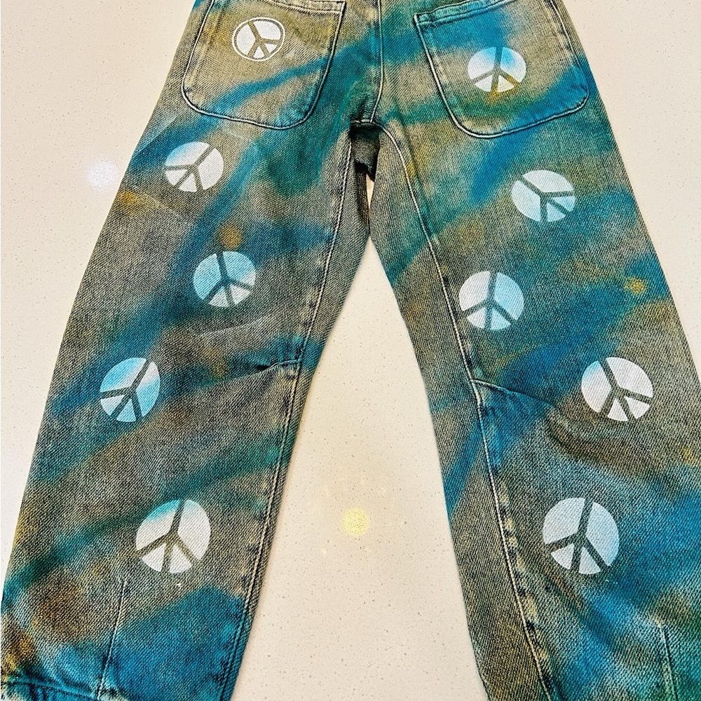 We the free, Free People boho Osaka barrel jeans. Insanely cool!! Super soft.